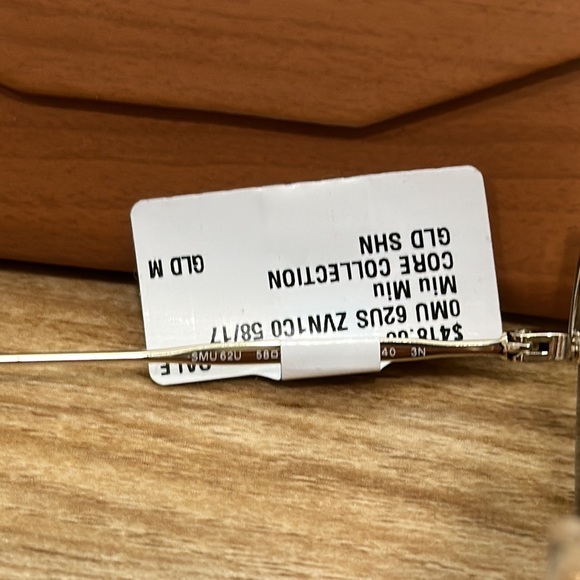 New Miu Miu MU 56U BC17 Gold Metal Oval Sunglasses Core Collection, Generic Case - Picture 10 of 11